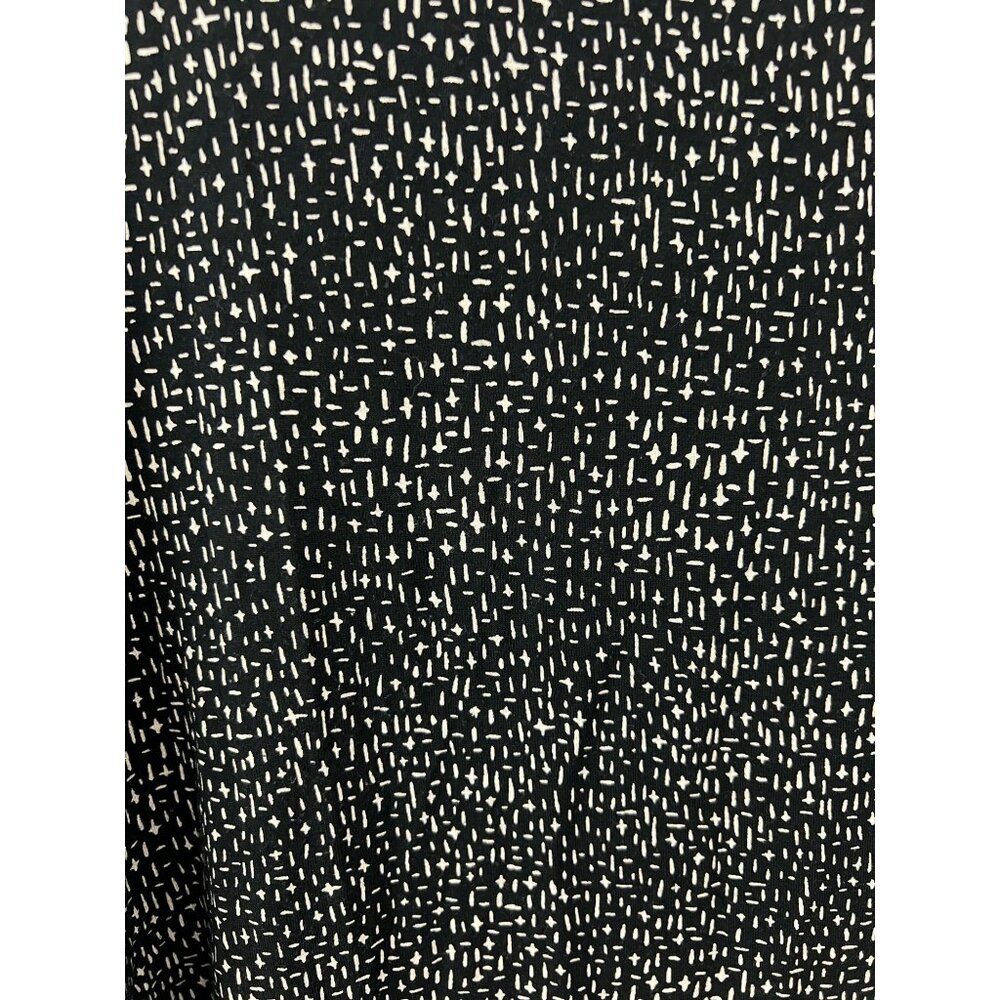 J. Jill Wearever Collection Black / Beige Patterned Rayon Tunic  Long Sleeves XL - Picture 5 of 5